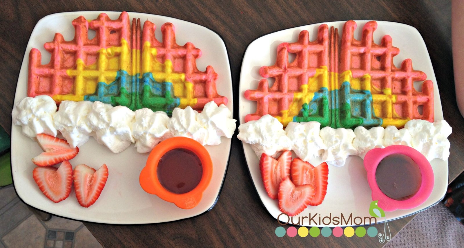 Rainbow Waffles