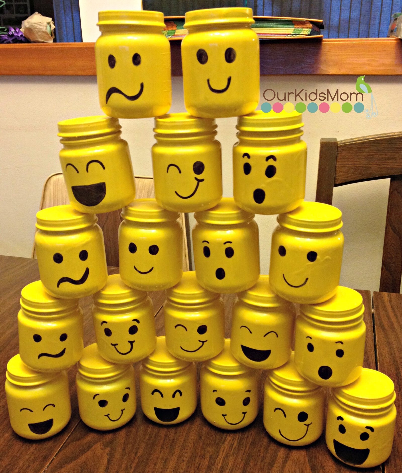 baby food jars lego heads