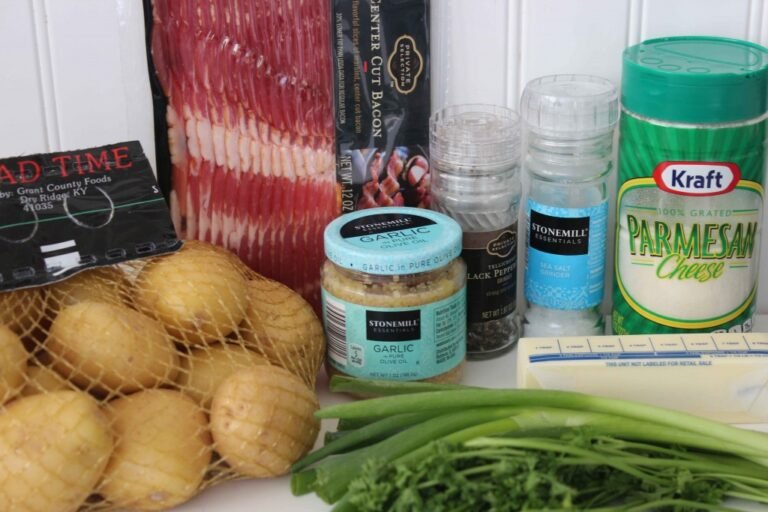 Garlic Parmesan Bacon Potatoes