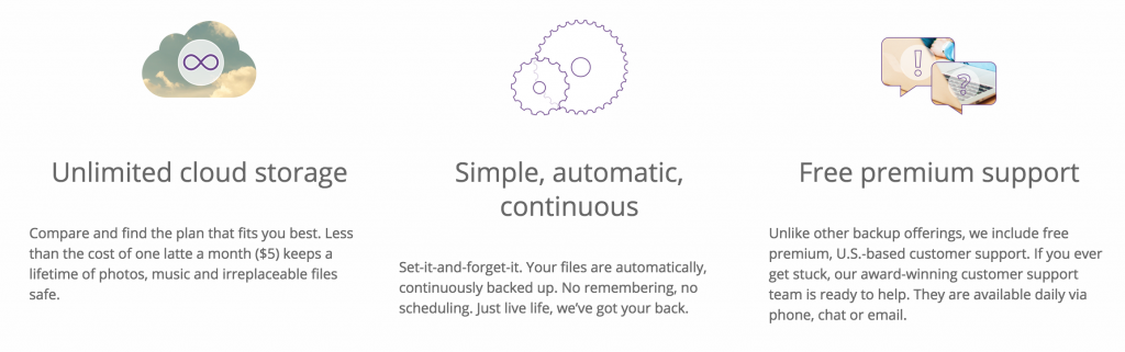 Backup Plans Comparison