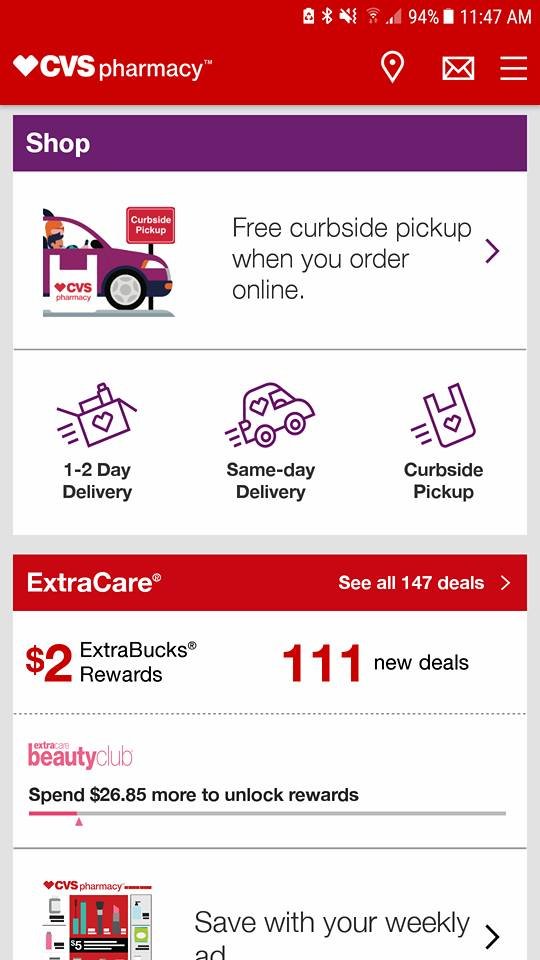CVS App: Quick & Easy Shopping with Curbside Pickup