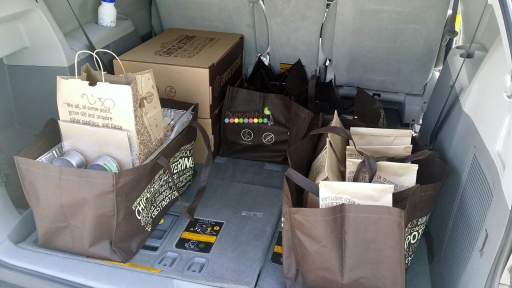 Chipotle catering setup