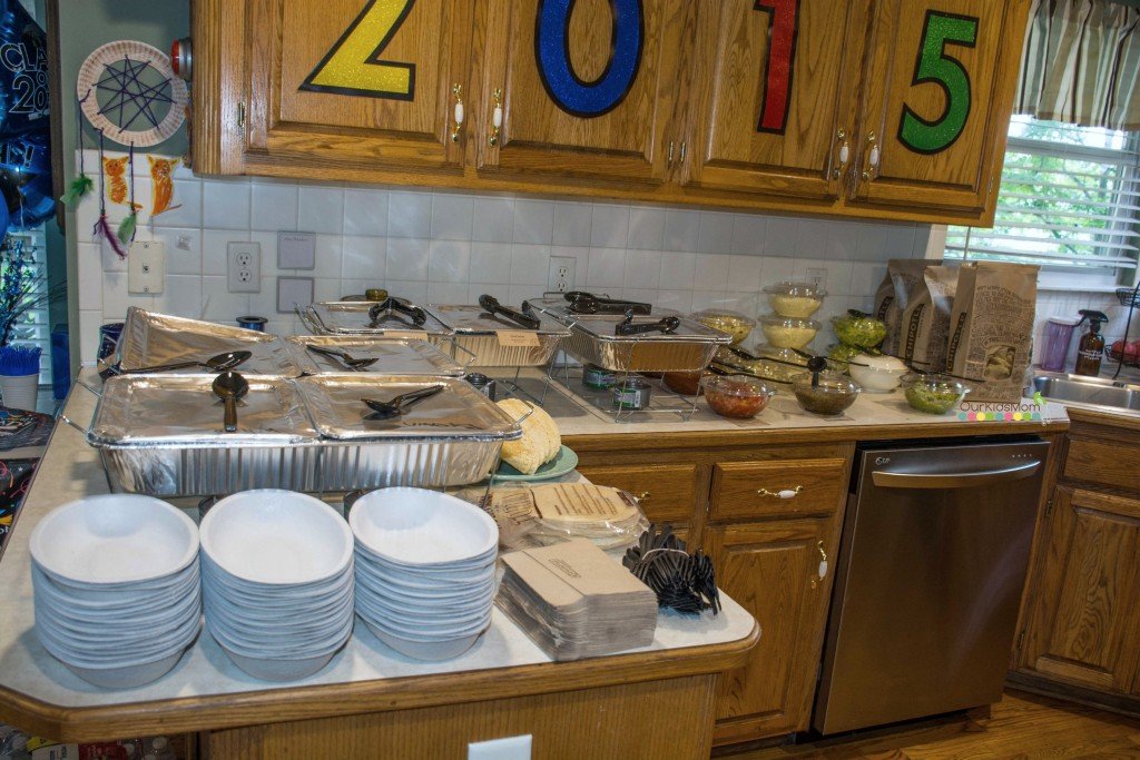 Chipotle food setup